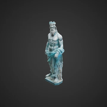 Glass statue of zeus