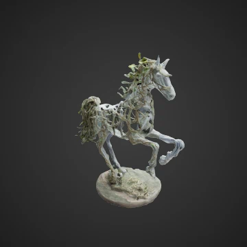 Delicate horse statue