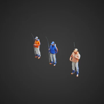 Fishing trio