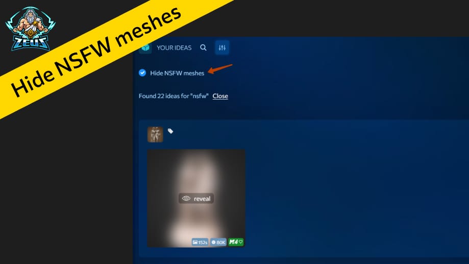 Hide NSFW Meshes Anytime